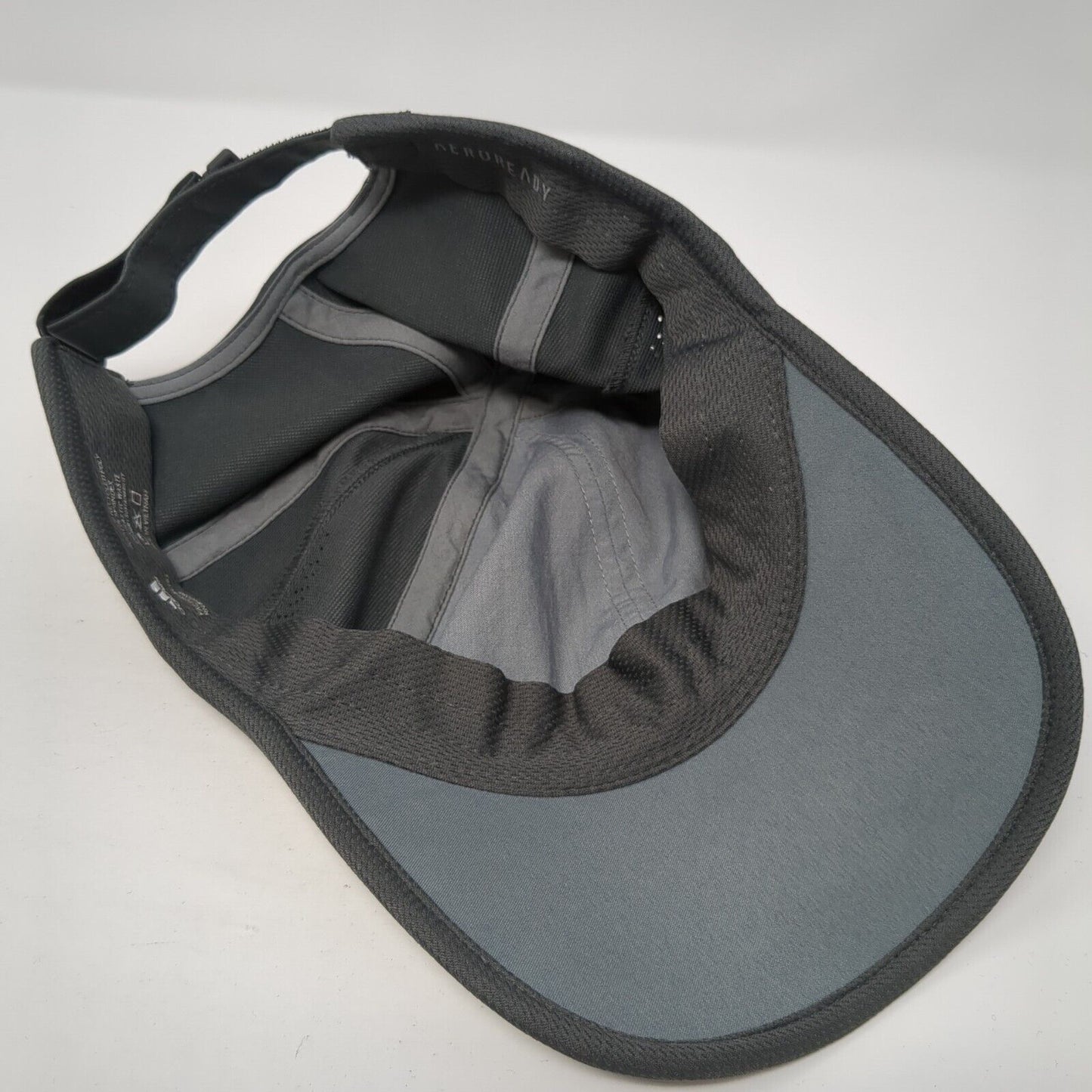 Adidas Aeroready Strapback Hat Gray One Size 3 Stripes Logo Laser Cut