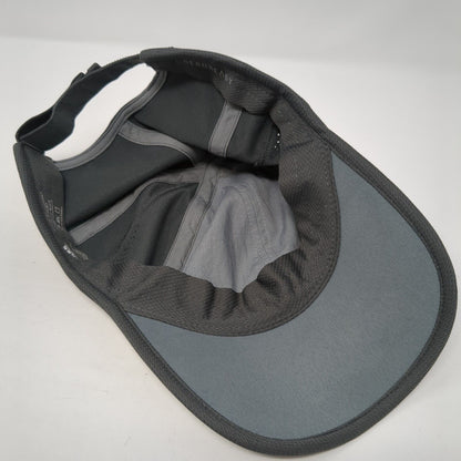 Adidas Aeroready Strapback Hat Gray One Size 3 Stripes Logo Laser Cut