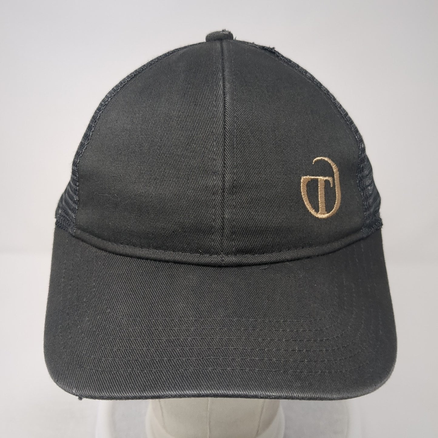 Port Authority Strapback Mesh Back Trucker Hat Gray One Size Logo