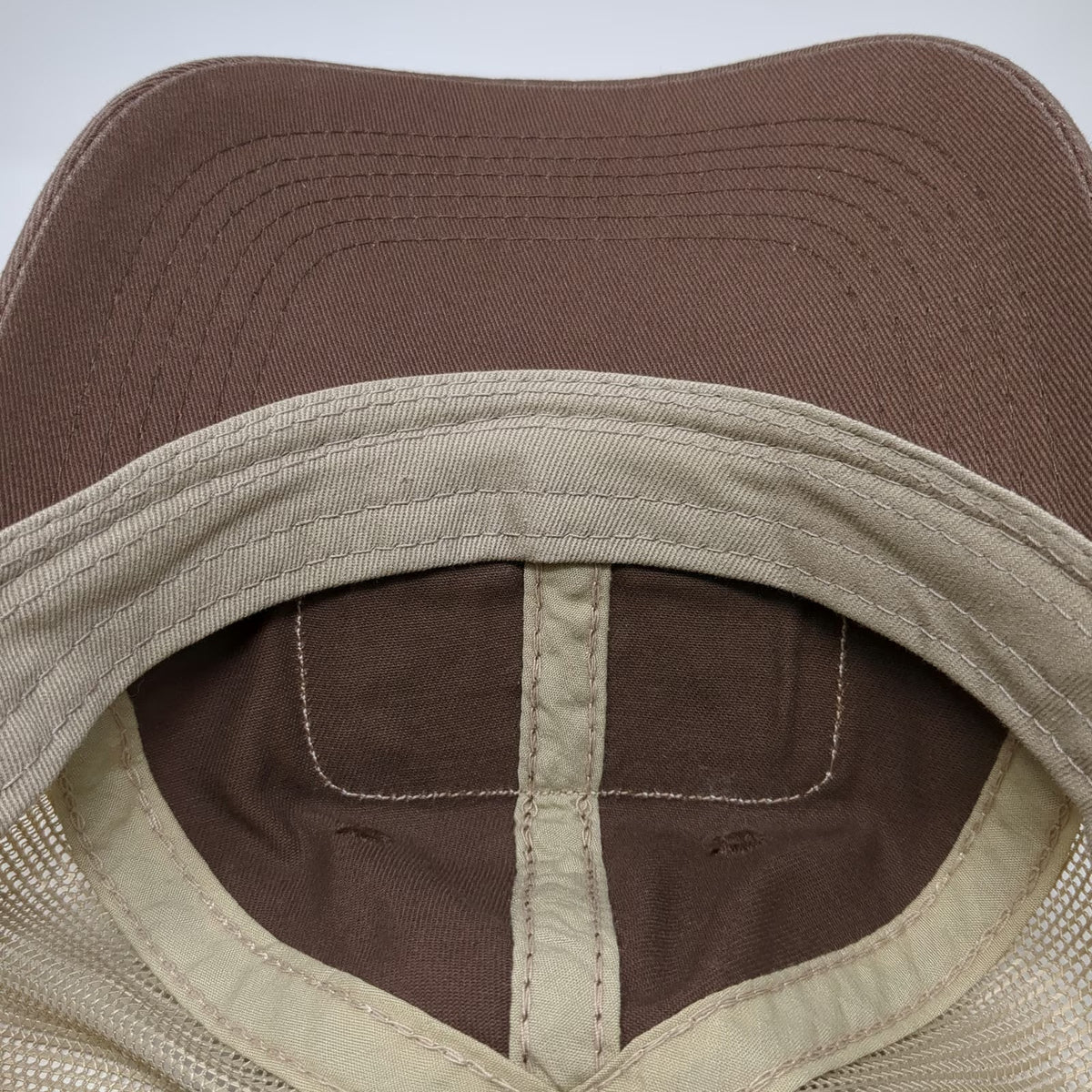 Outdoor Cap Baseball Cap Brown Beige One Size Leather Cactus Patch Mesh Back hat
