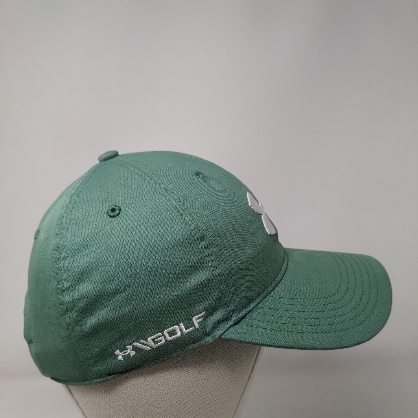 Under Armour Slideback Golf Hat Green OSFA Adjustable Embroidered Threadborne