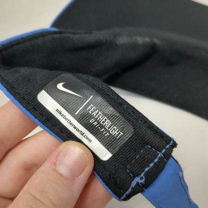 Nike Visor Blue One Size Featherlight Dri-FIT Embroidered Swoosh Strapback Hat
