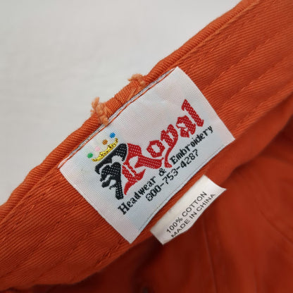 Royal Baseball Cap Orange One Size Distressed Seams Wildwood New Jersey Hat