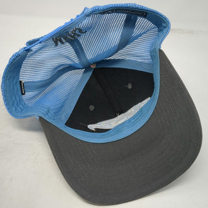 Richardson Trucker Hat Gray Blue One Size MVHS Eagle Embroidered Snapback