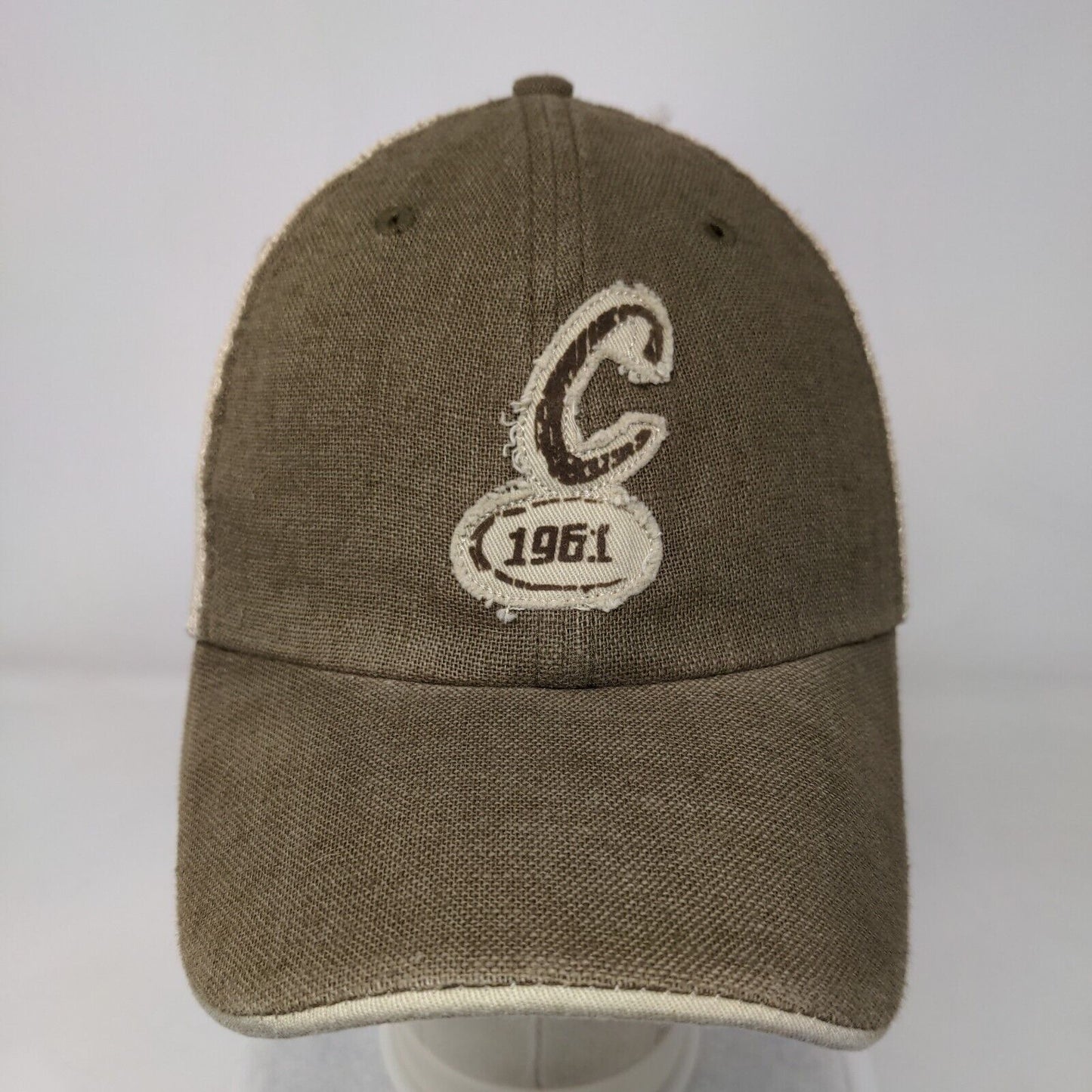 Cabela's 1961 Strapback Trucker Hat Brown OSFM Adjustable Mesh Back Vented Holes