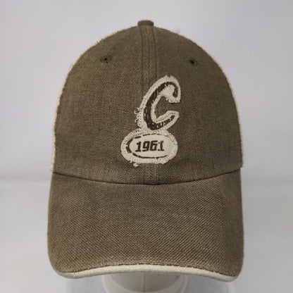 Cabela's 1961 Strapback Trucker Hat Brown OSFM Adjustable Mesh Back Vented Holes