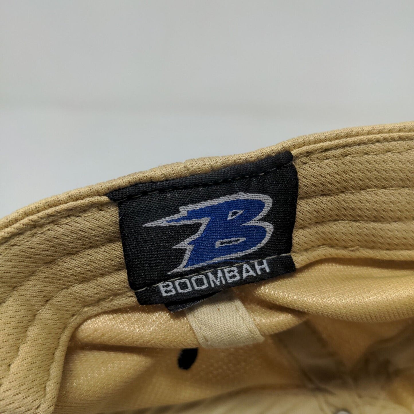 Boombah Men's Strapback Hat Tan Embroidered Logo N 100% Polyester