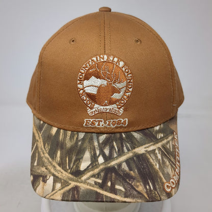 The Game Rocky Mountain Elk Foundation Committee Brown Camo Baseball Cap OS Hat