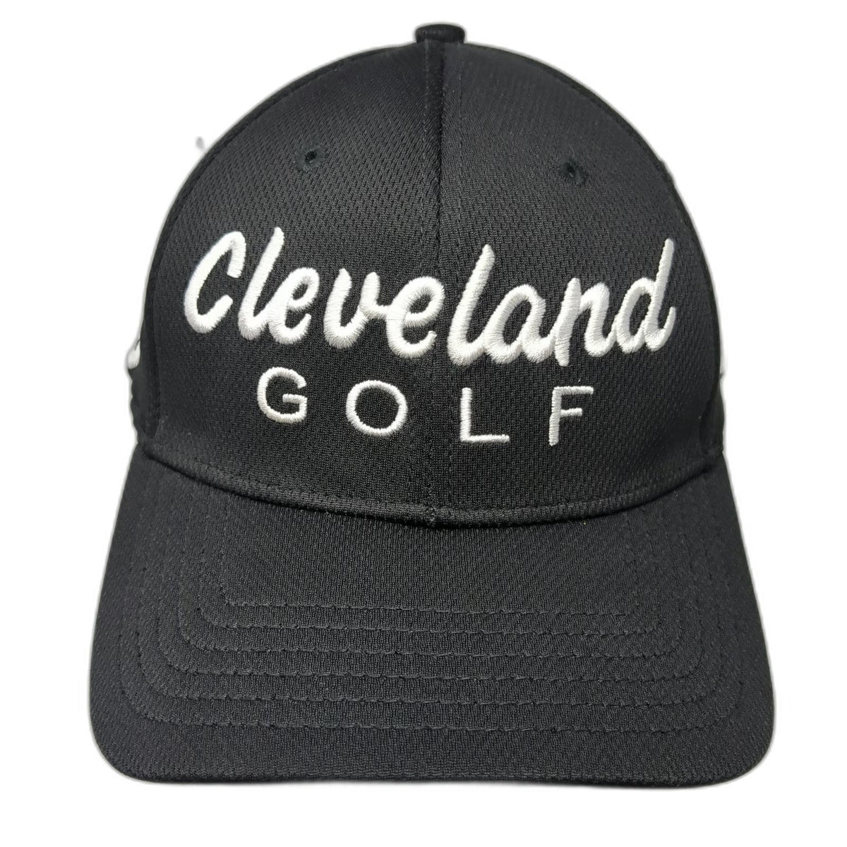 Cleveland Golf Baseball Cap Black L Structured A-Flex Curved Brim Logo Hat