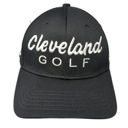 Cleveland Golf Baseball Cap Black L Structured A-Flex Curved Brim Logo Hat