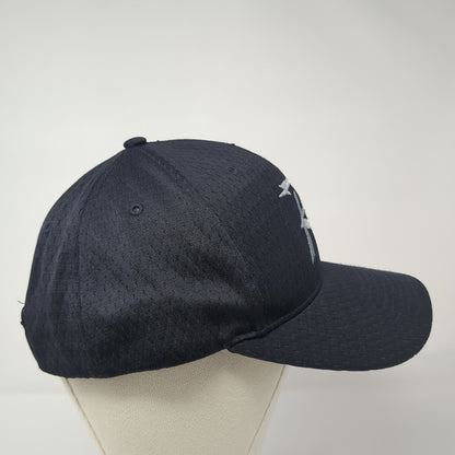 Richardson Strapback Baseball Cap Black One Size Adjustable Embroidered 6 Panel
