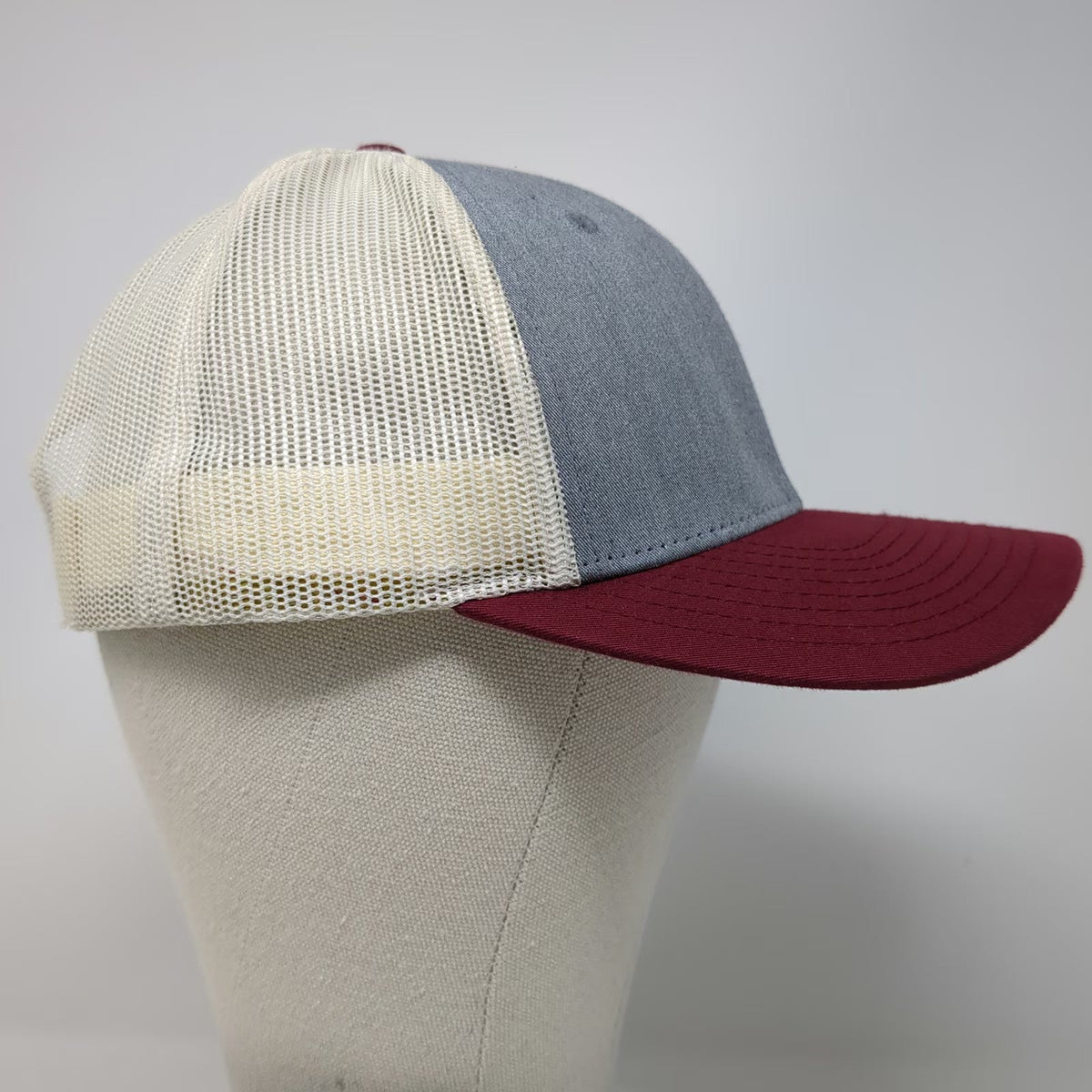 Richardson Trucker Hat Blue White Red L Mesh Back Snapback Forteko Logo Cap