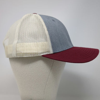 Richardson Trucker Hat Blue White Red L Mesh Back Snapback Forteko Logo Cap