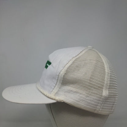 Consolidated Freightways Slideback Mesh Back Braid Trucker Hat White OSFA