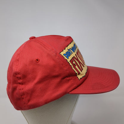 Don't Worry I'll Fix It Snapback Hat Red One Size Adjustable Solid