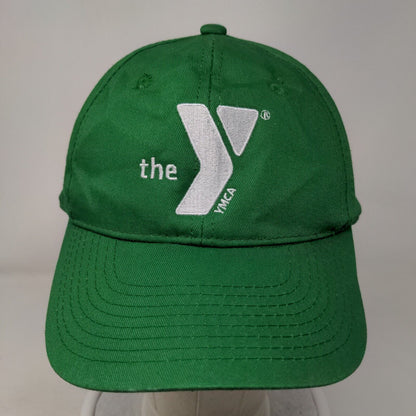 The YMCA Strapback Hat Green OSFM Adjustable Embroidered 6 Panel Outdoor Cap