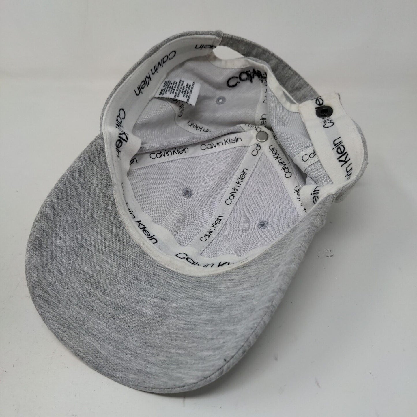 Calvin Klein Men's Slideback Hat Gray Size Os Embroidered Logo Poly Blend