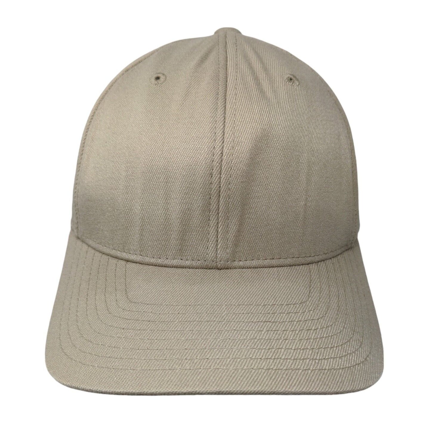 Lids Fitted Hat Tan Small-Medium Solid 6 Panel Vent Holes Blank Flexfit