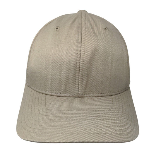 Lids Fitted Hat Tan Small-Medium Solid 6 Panel Vent Holes Blank Flexfit