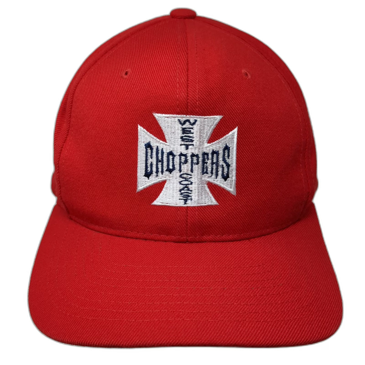 Yupoong Snapback Red Hat One Size West Coast Choppers Jesse James Iron Cross