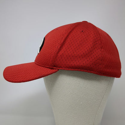 Richardson Baseball Cap Red 7 1/4 Pro Model Mesh Fitted White Black R Logo Hat