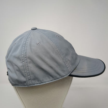 PINK Baseball Cap Gray One Size Adjustable Strap Contrast Piping Curved Brim Hat