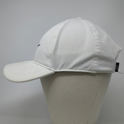 Nike Baseball Cap White One Size Dri-FIT ADV Perforated Golf Swoosh Logo Hat