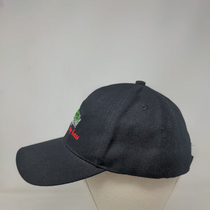 Kiss My Bass Strapback Hat Black One Size Solid Adjustable Embroidered