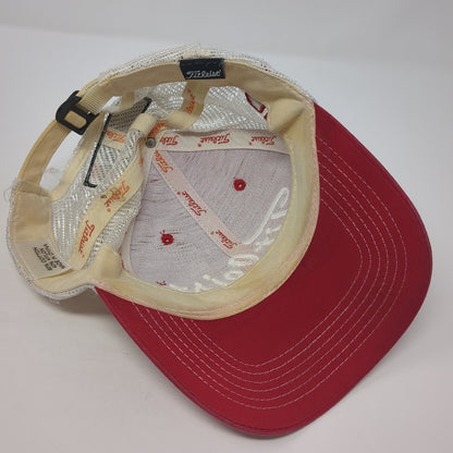Titleist FJ Slideback Trucker Hat Red One Size Mesh Back Adjustable