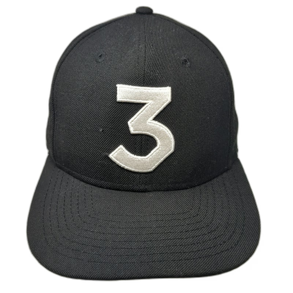 New Era Snapback Black OSFM Chance The Rapper 3 Wool Flat Bill Adjustable Hat