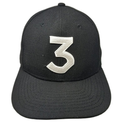 New Era Snapback Black OSFM Chance The Rapper 3 Wool Flat Bill Adjustable Hat