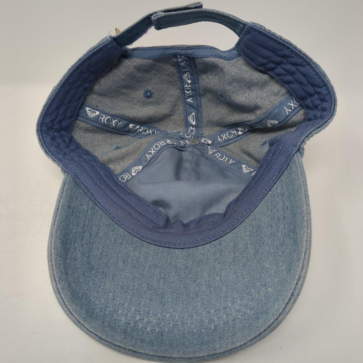 Tropical Things Strapback Hat Blue One Size Adjustable Embroidered Roxy
