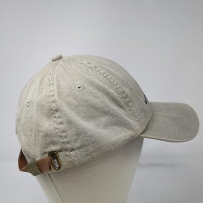 Adams Martha's Vineyard American Flag Baseball Cap Beige One Size Leather Hat