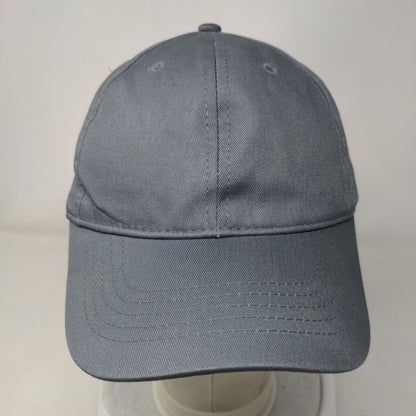 Unbranded Strapback Hat Gray One Size Adjustable Vented Holes 6 Panel Blank