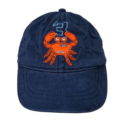 Place 1984 Boy's Stretchy Hat Blue Size L 2-4 Years Patch Crab Logo Cotton