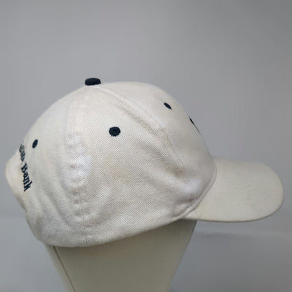 Snapback Hat White One Size Valley National Bank V Logo Green Under Brim Cotton
