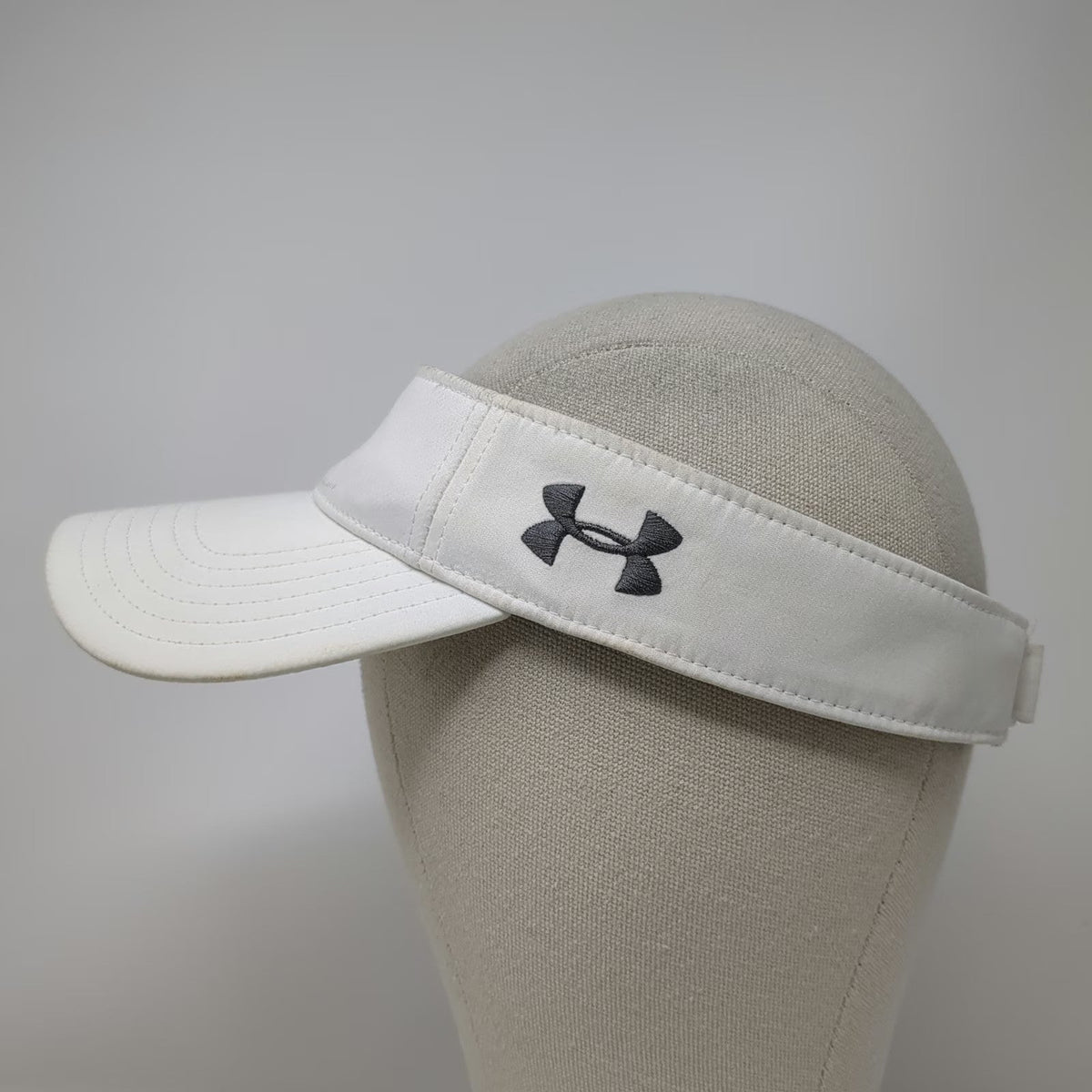 Under Armour Visor White One Size Purple Softball Logo Strapback Athletic Hat