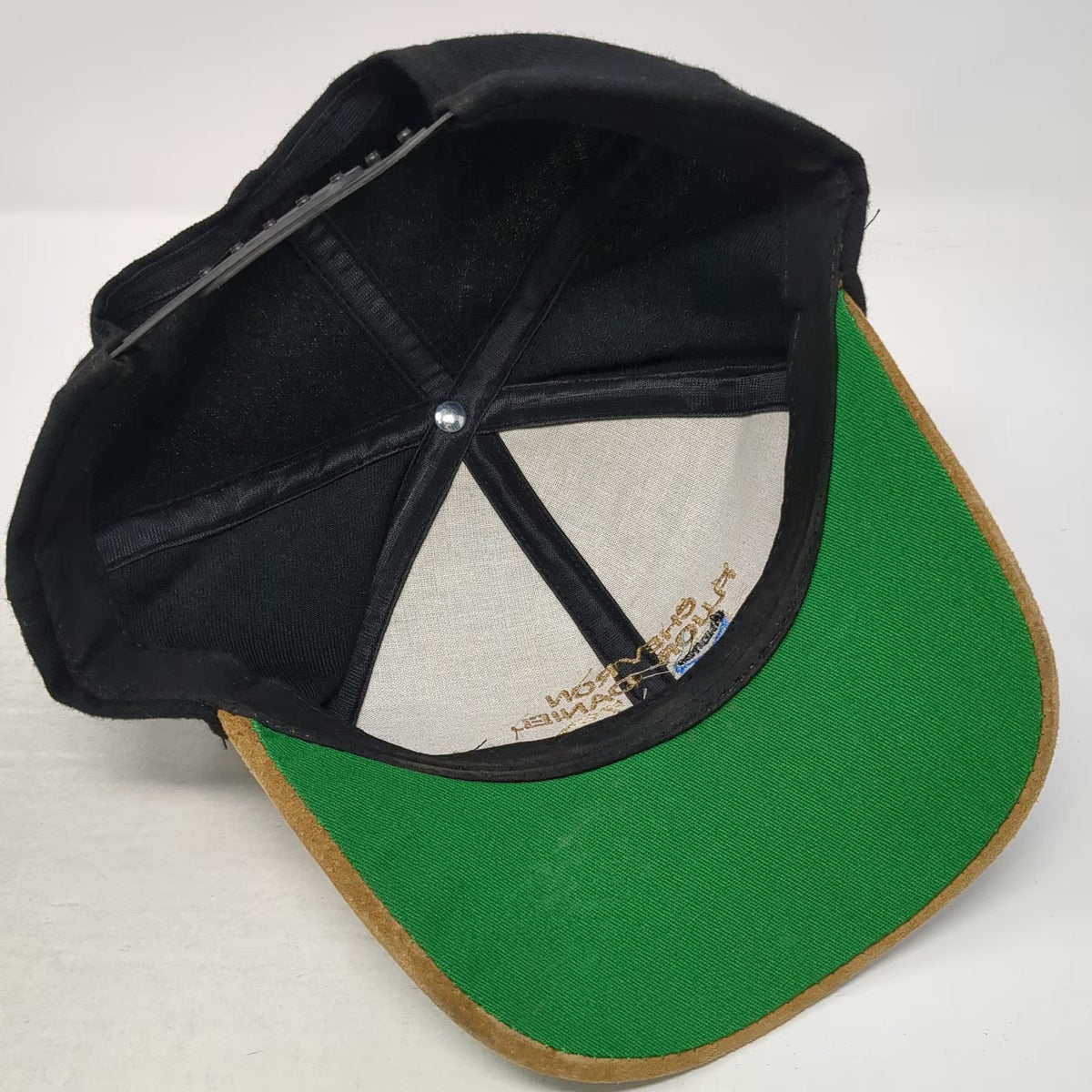 Chevron Fluor Daniel Alliance Snapback Hat Black Brown One Size Suede Bill