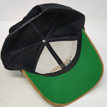 Chevron Fluor Daniel Alliance Snapback Hat Black Brown One Size Suede Bill