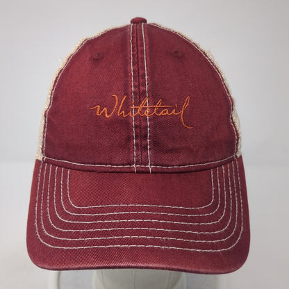 Whitetail Snapback Mesh Back Trucker Hat Red One Size Colorblock Ahead