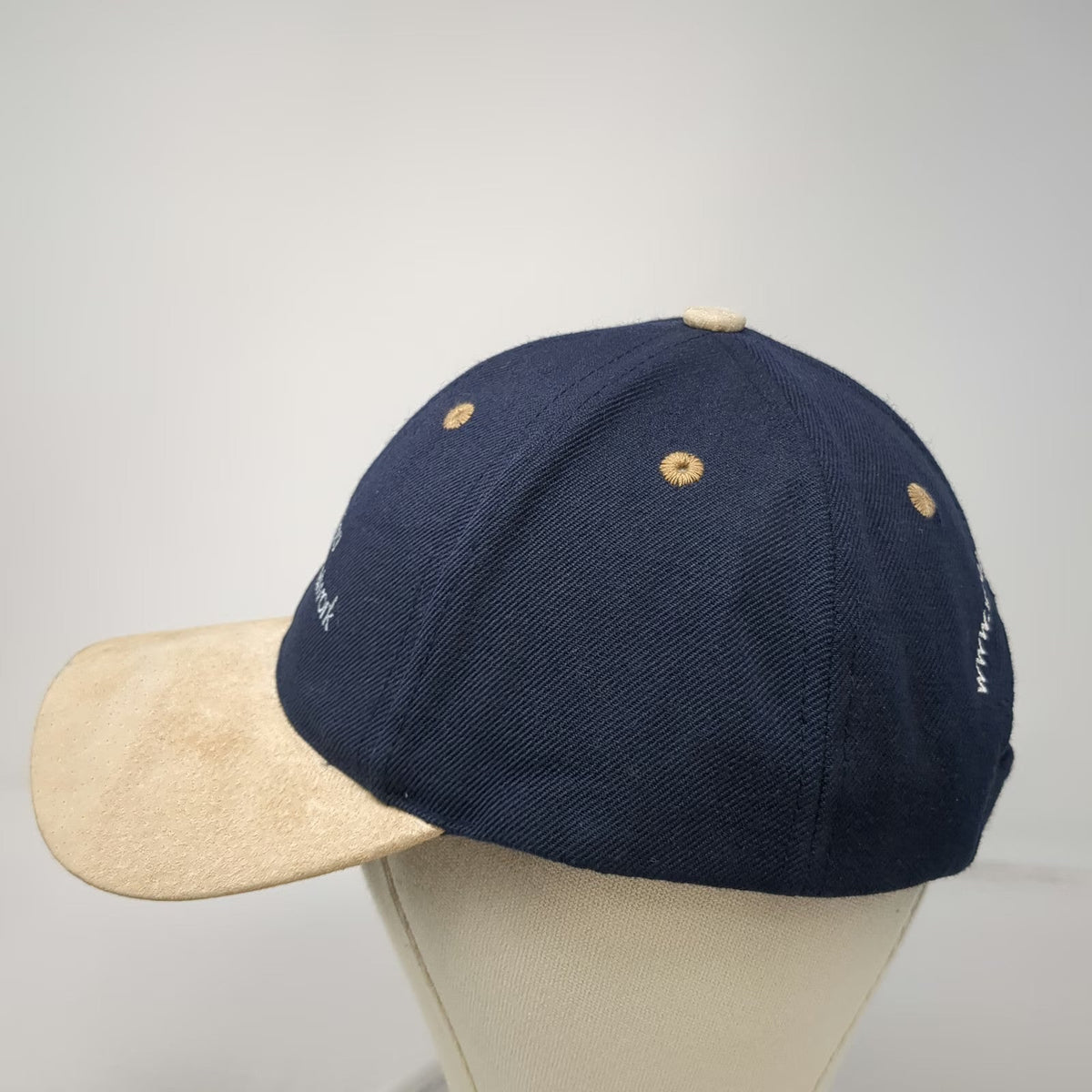 Baseball Cap Blue One Size Australian Wool Network Beige Brim Hat Strapback