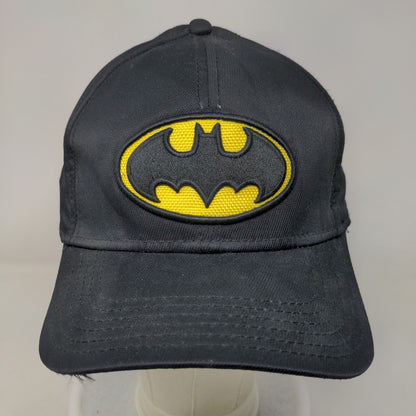 Batman Fitted Hat Black OSFM Embroidered Vented Holes 6 Panel DC Comics