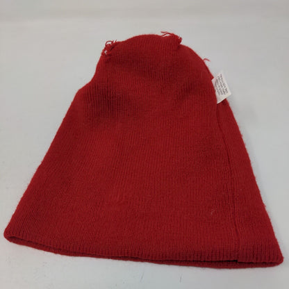 Unbranded Men's Knit Beanie Hat Red White Striped Embroidered M Indian Headdress