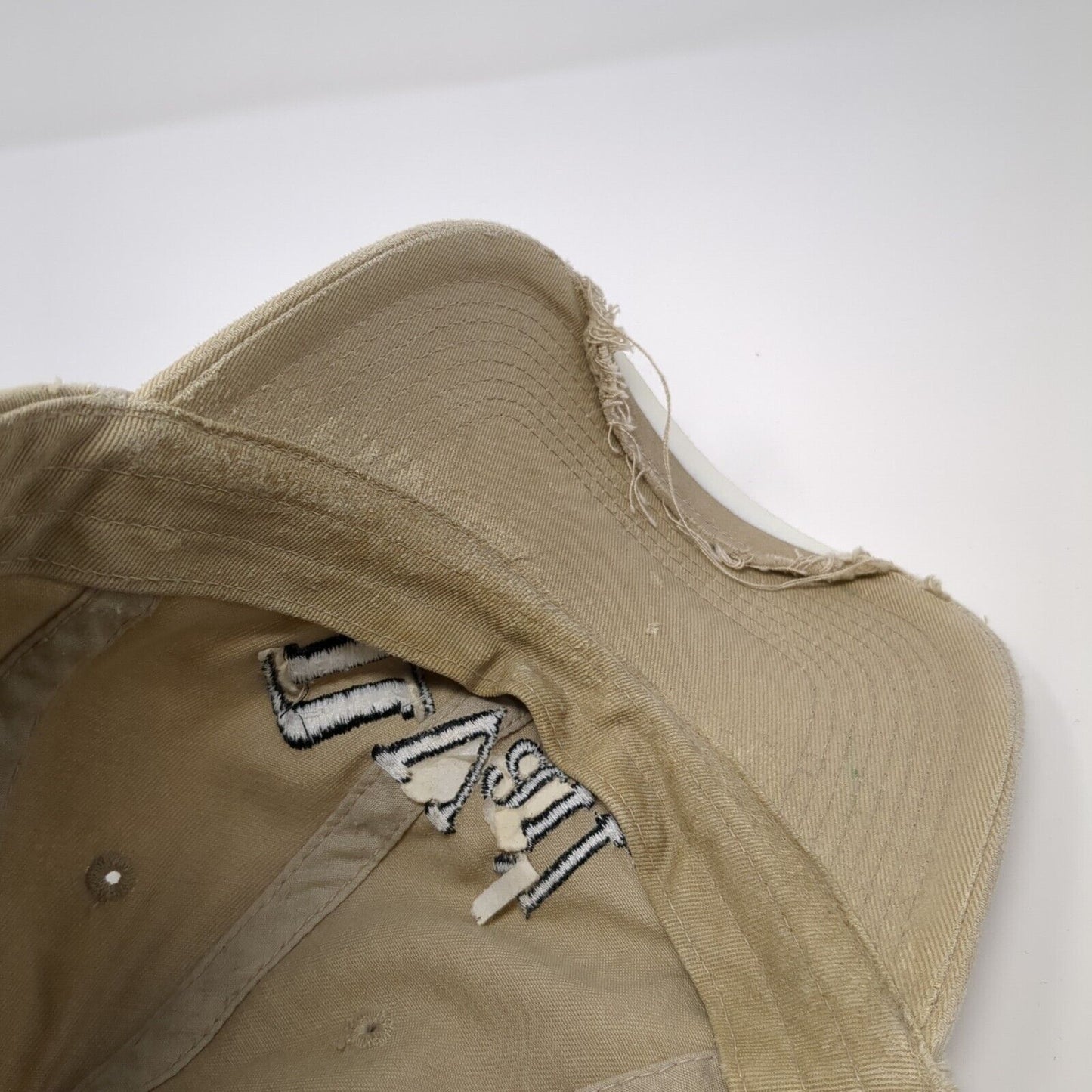 Vail Slideback Hat Tan One Size Adjustable Embroidered Fahrenheit