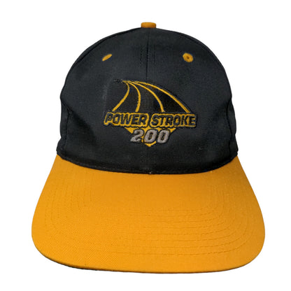 San Sun Men's Snapback Hat Black Size OSFA Embroidered Power Stroke 200