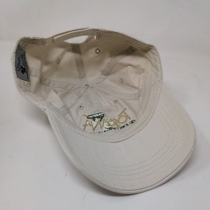 Toscana Men's Strapback Hat Tan Adjustable Embroidered Logo 100% Cotton