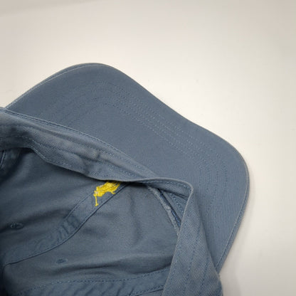 Polo Ralph Lauren Slideback Hat Blue One Size Small Pony Leather Strap