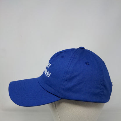 Exxact Express Strapback Hat Blue OSFM Adjustable Embroidered Hit Wear
