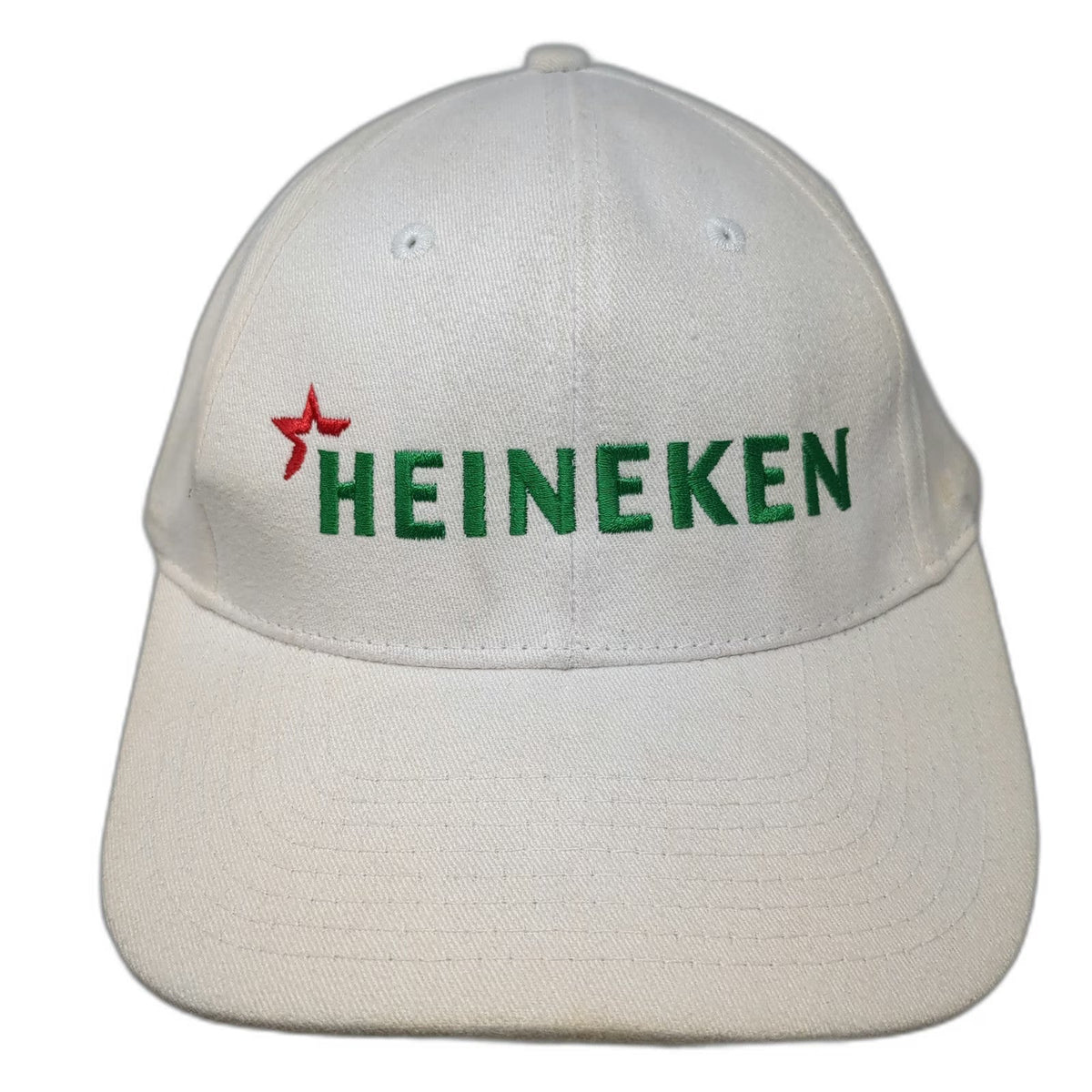 Nissun Heineken Beer Baseball Cap White One Size Strapback Embroidered Logo Hat