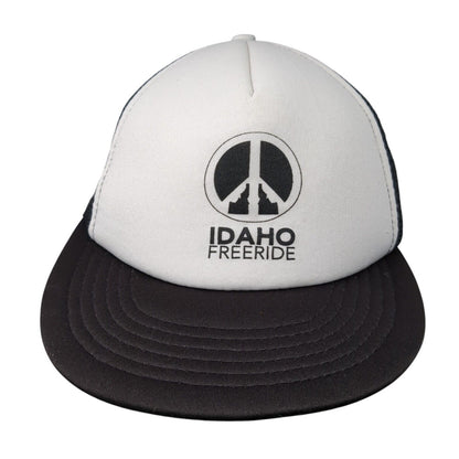 Idaho Freeride Snapback Trucker Hat Black One Size Mesh Back District